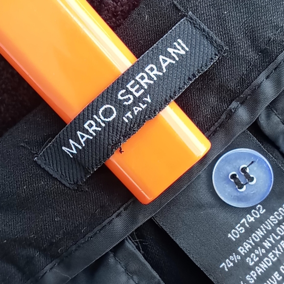 Mario Serrani (ITALY) Ladies Black Jacquard Comfort Stretch Pant - Picture 13 of 17